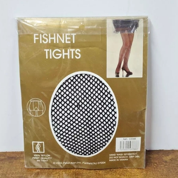 Costume Mates FISHNET TIGHTS, Full Fishnet Pantyhose Queen Size Fits 165-250 Lbs - Picture 2 of 2